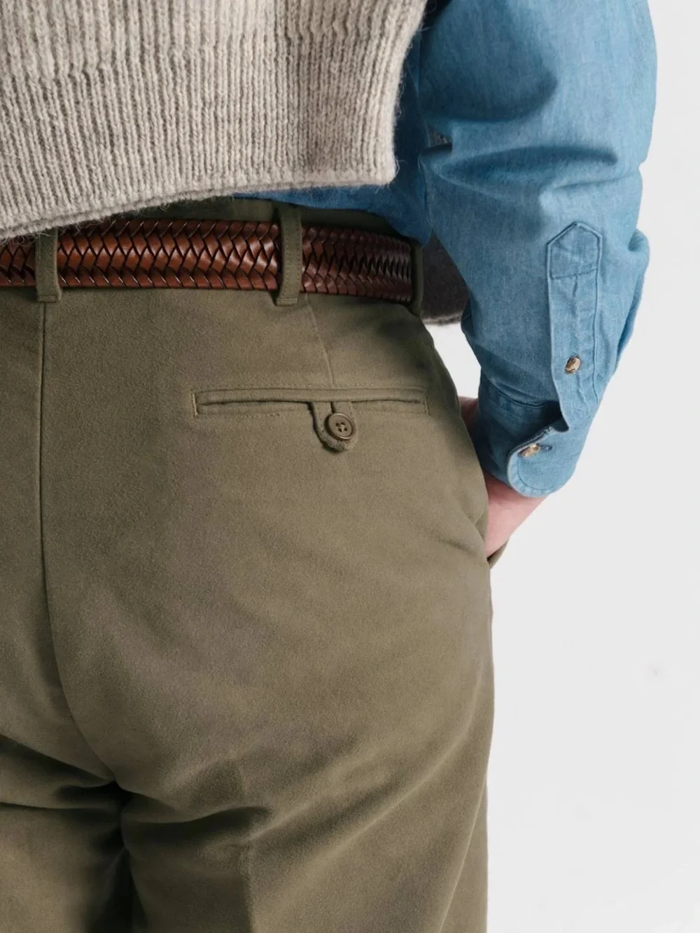 NWT Peter Christian Loden Moleskin Pants - Khaki Green - Size Men’s 34 x 34
